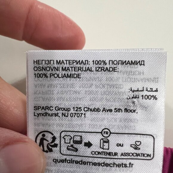 2023 Reebok‎ Retro Style Pink & Black Nylon Parachute Jogger Wind Pants XS - Picture 12 of 12